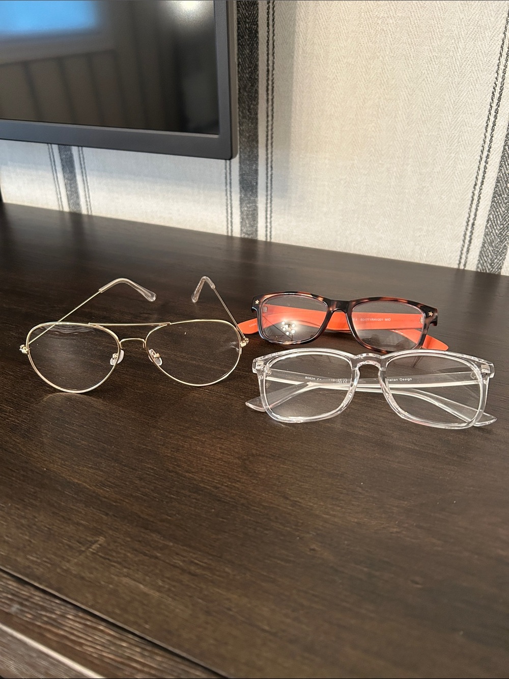 Assorted Reading Glasses - Clear, Gold & Black/Orange - Unbranded